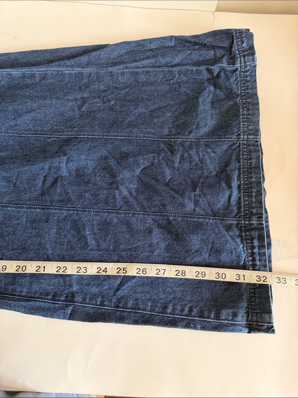 Pilcro Anthropologie Palazzo Wide-leg Flare High-Waisted Dark Blue Jeans size 27 - Picture 9 of 10
